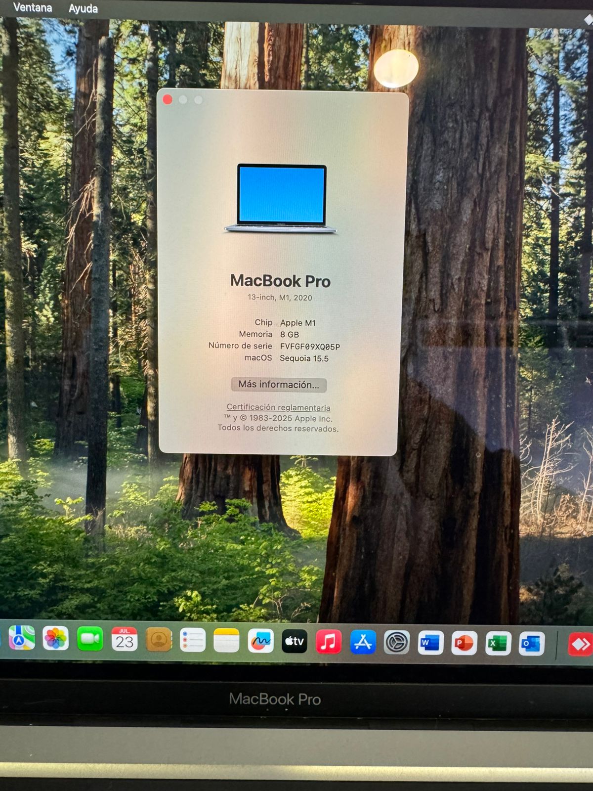 Macbook Pro A2338 M1 8gb RAM 500gb (Reacondiconado)