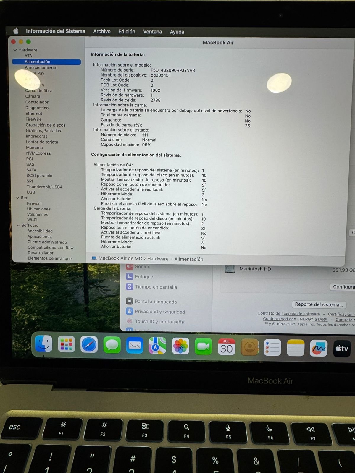 Macbook Air 13.3 pulgadas 2020 M1 8gb ram 256gb (Reacondicionado)