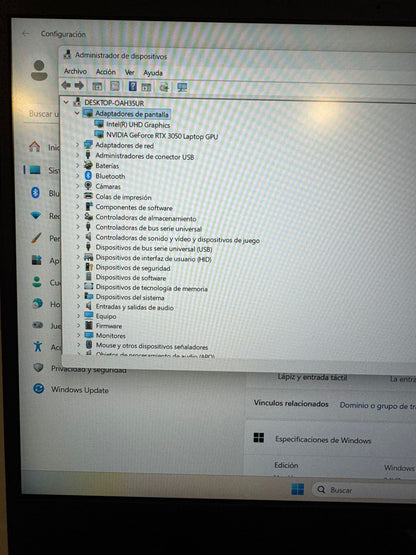 Hp Gaming Victus 15,6 pulgadas i5 12th 32gb ram, 1 Tb m2 NVIDIA 3050 RTX (Reacondicionado)